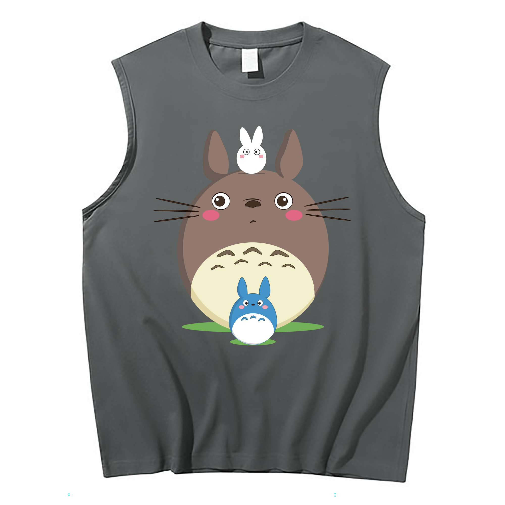 （画像用） となりのトトロ 草壁メイ 草壁サツキ My Neighbor Totoro Satsuki Kusakabe Mei Kusakabe コットン100％タンクトップ（フロントプリント）